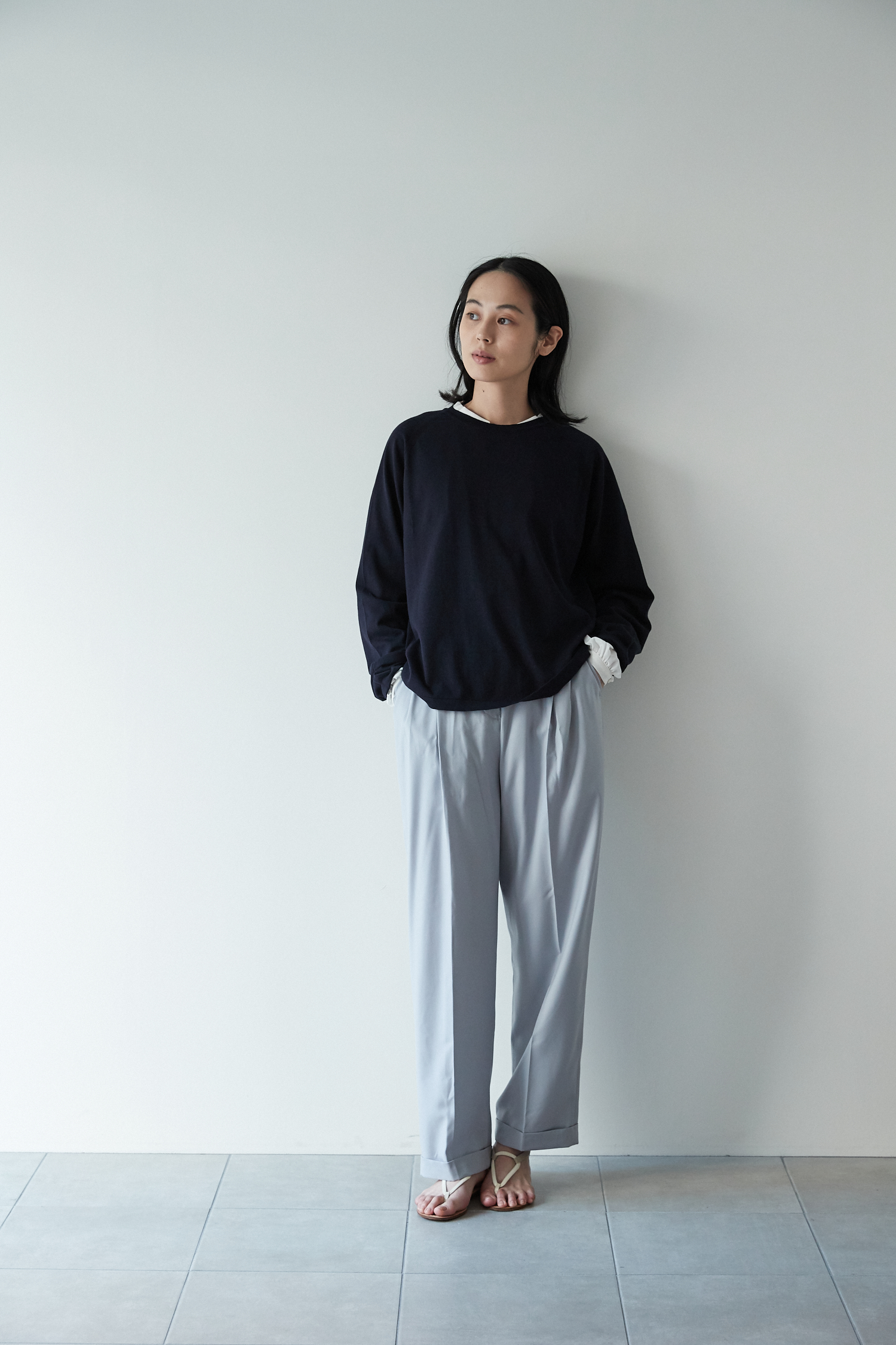 完売 humoresque string pants herringbone